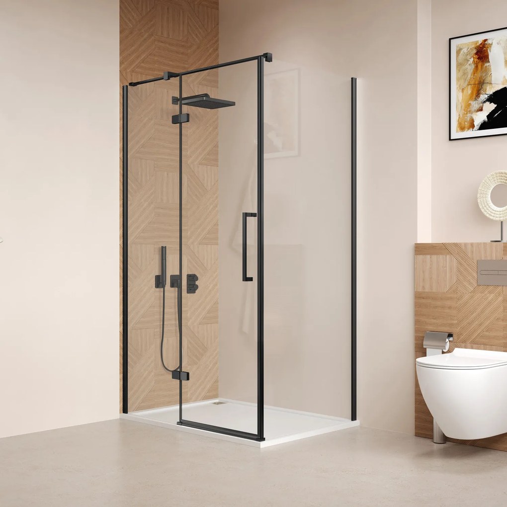 Saniclear Pure douchecabine 80x100cm zwart mat