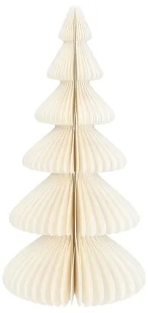 Kerstboom uitvouwbaar, papier, wit, klein, 23 cm