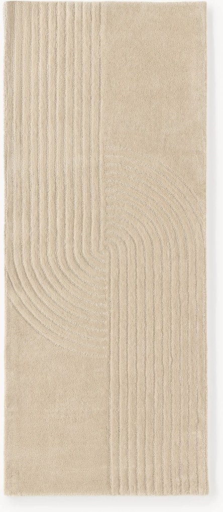 Handgetuft wollen loper Mason