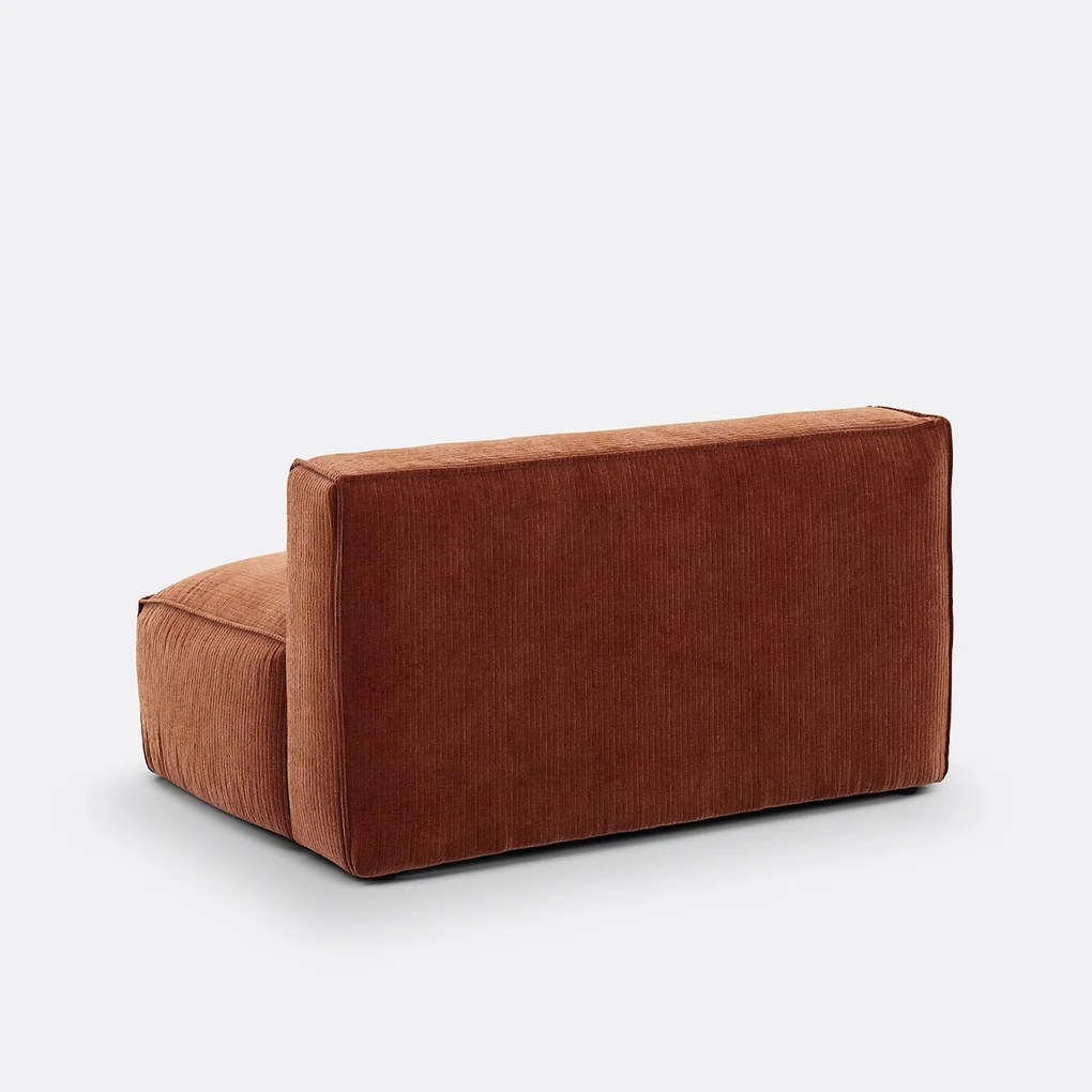 Modulaire zitbank van geribd vintage fluweel, Seven