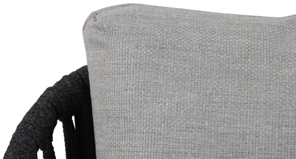 Tuinset Ronde Tuintafel 2 personen 70 cm Aluminium/rope Grijs Coco Puerto/Como