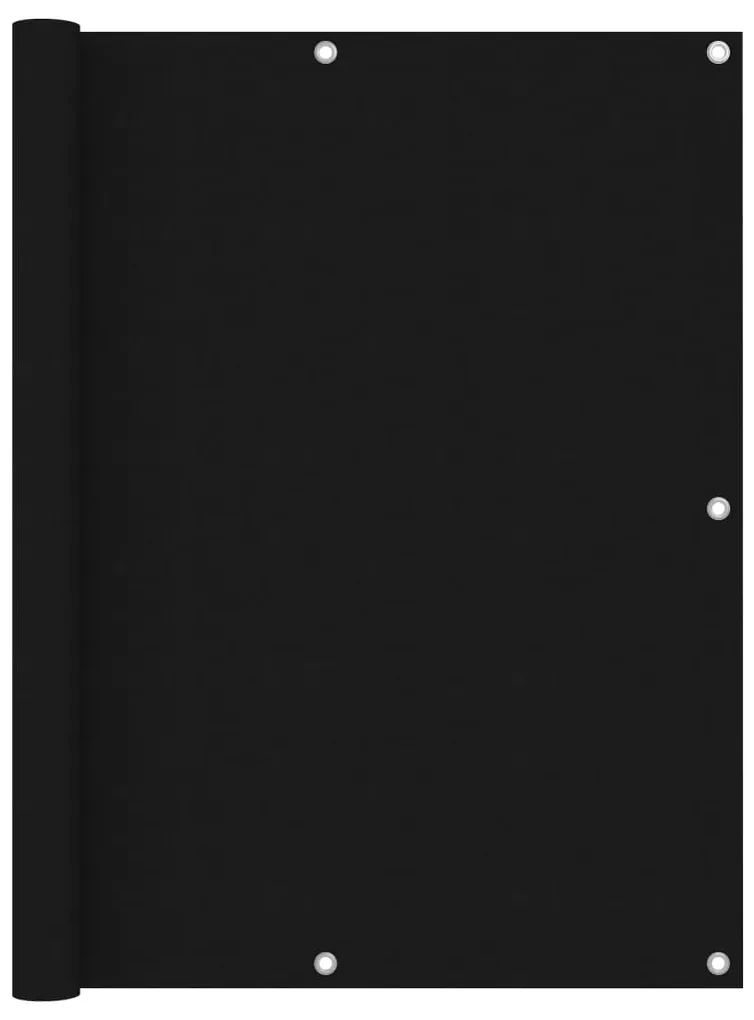 vidaXL Balkonscherm 120x600 cm oxford stof zwart