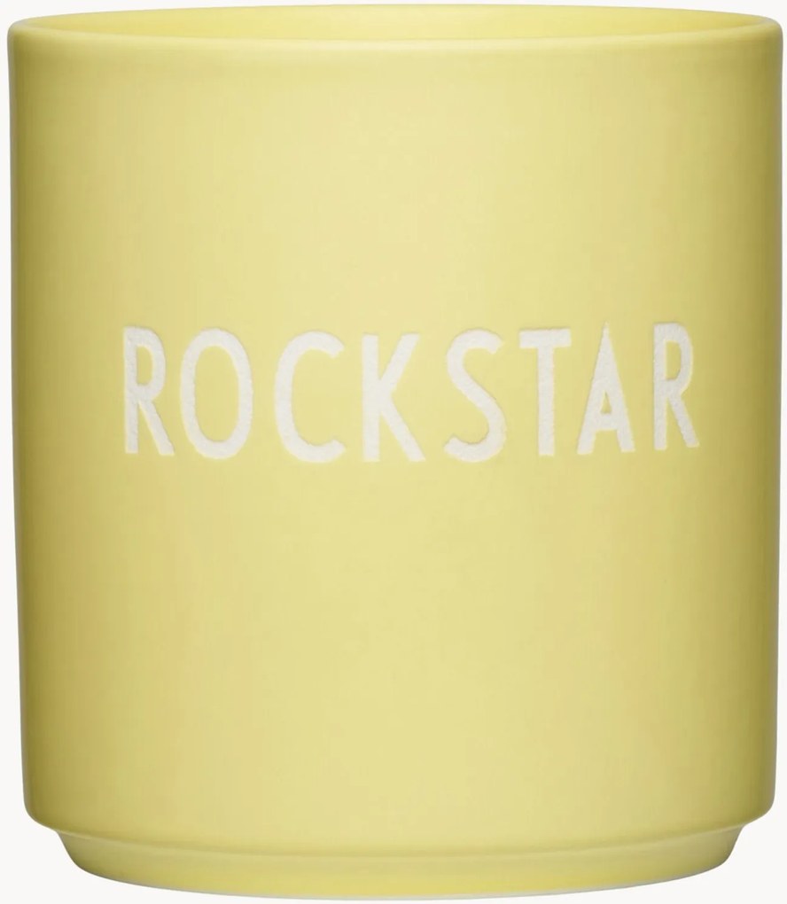 Kopje Favourite Rockstar met opschrift