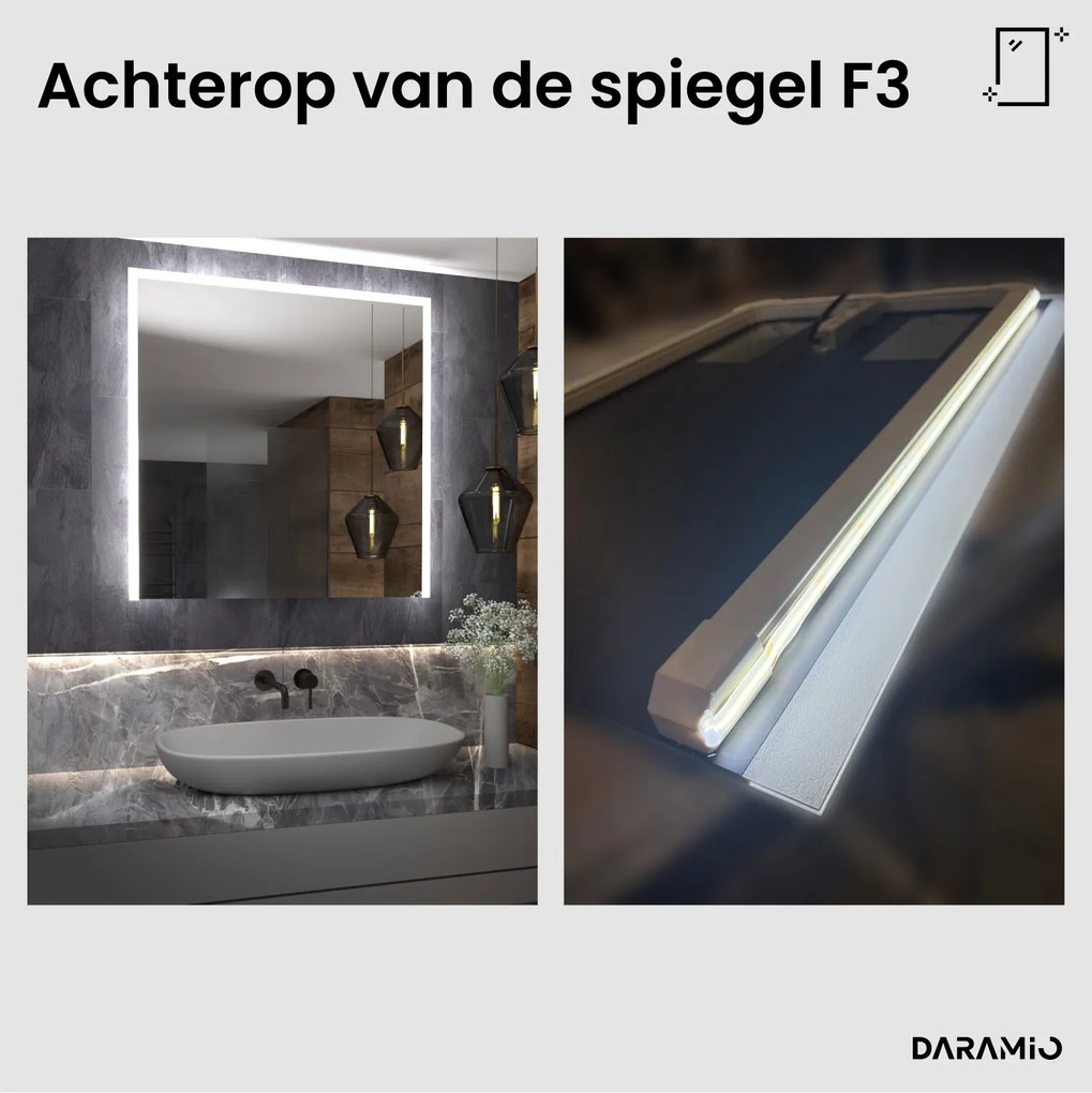 Spiegel met verlichting F3