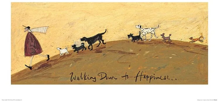 Kunstdruk Sam Toft - Walking Down to Happiness