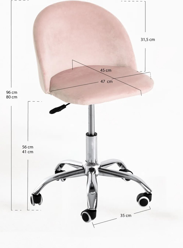 Vint fluwelen bureaustoel