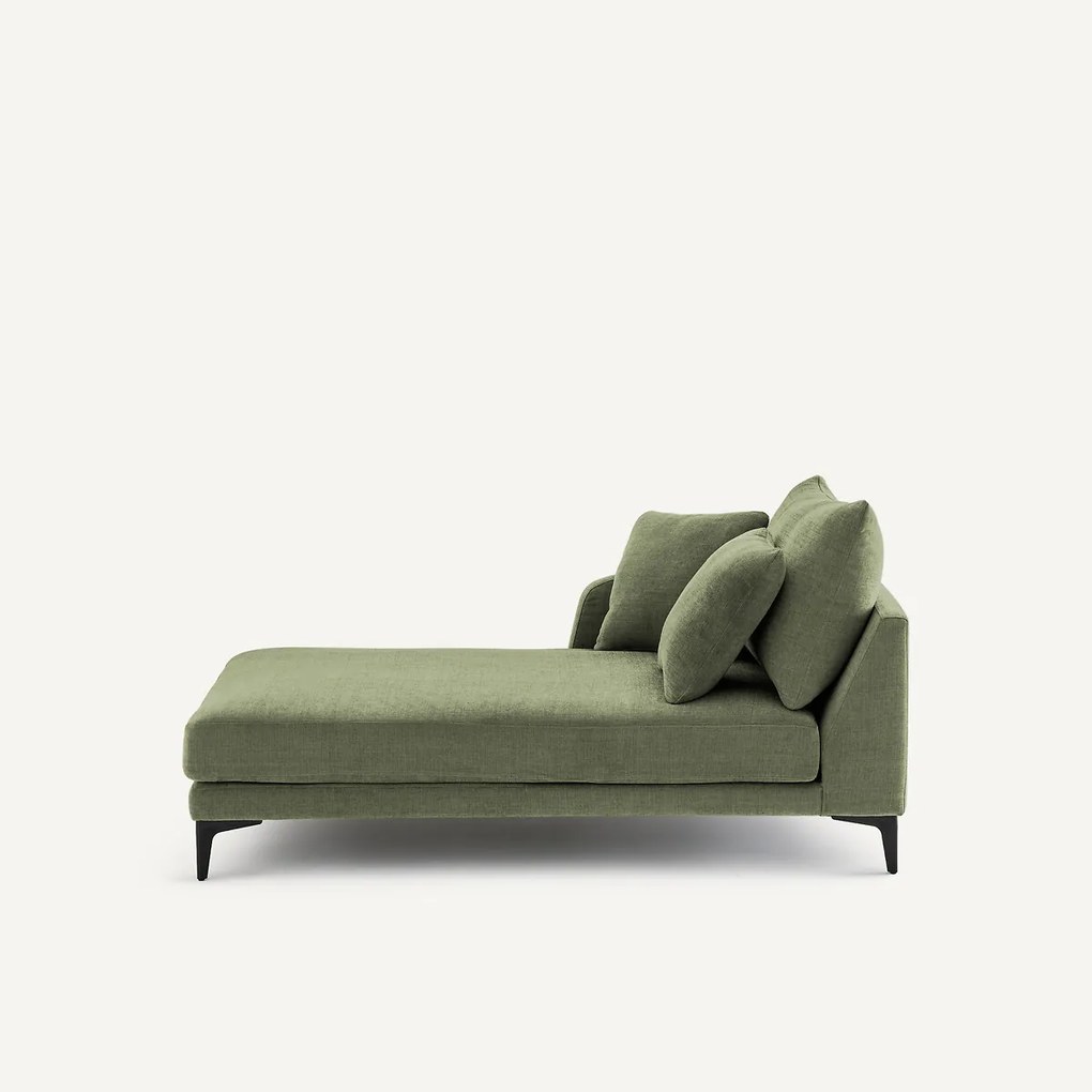 Longchair in polyester-katoen, MODERNISTE, ontwerp van Emmanuel Gallina
