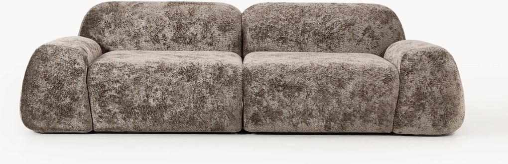 Modulaire bank Wolke (3-zits) van teddy-bouclé