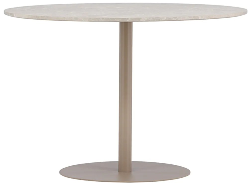 Ronde Eettafel Met Marmerlook - 110 X 110cm.