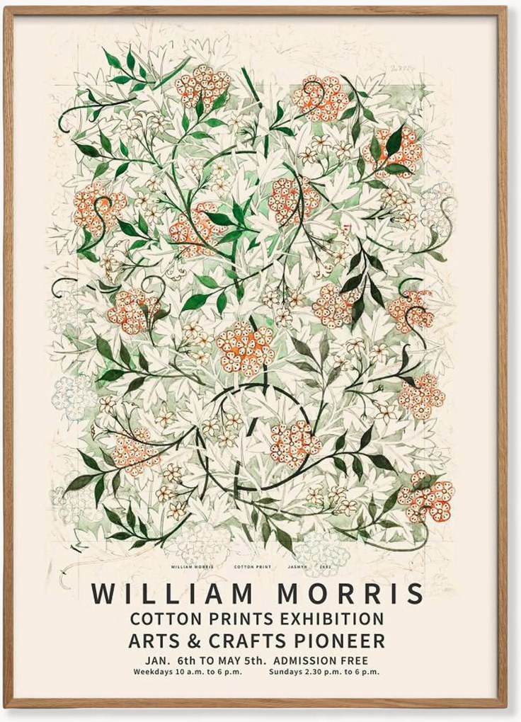 Ingelijste digitale print William Morris