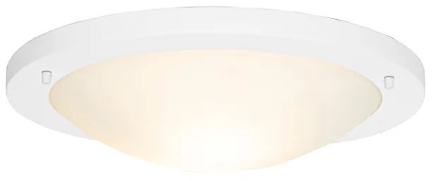 Buitenlamp Moderne plafonnière wit 41 cm IP44 - Yuma Modern E27 IP44 Buitenverlichting rond