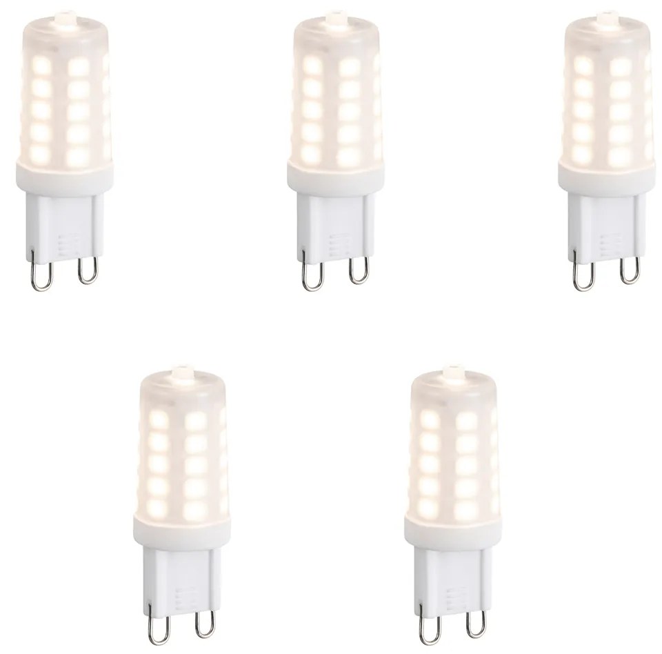 Set van 5 G9 dimbare LED lampen opaal 3W 250 lm 2700K