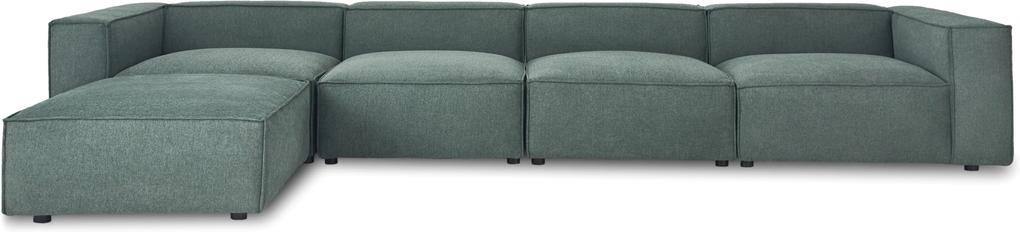 Feel Furniture | Vic 4-zits loungebank breedte 424 cm x diepte 67 cm x hoogte 109 cm donkergroen zitbanken materiaal bekleding | NADUVI outlet