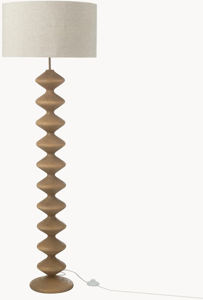 Vloerlamp Caterpillar van populierenhout