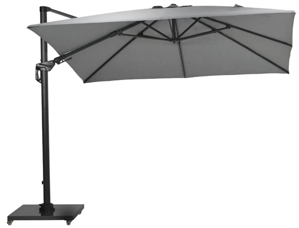 Garden Impressions Zweefparasol Hawaii Deluxe 300x300 - donker grijs - licht grijs