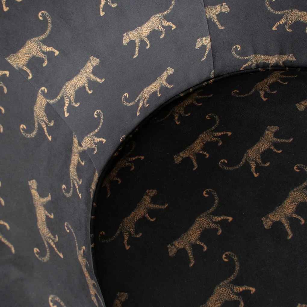 Woood Bo Panter Print Fauteuil Fluweel