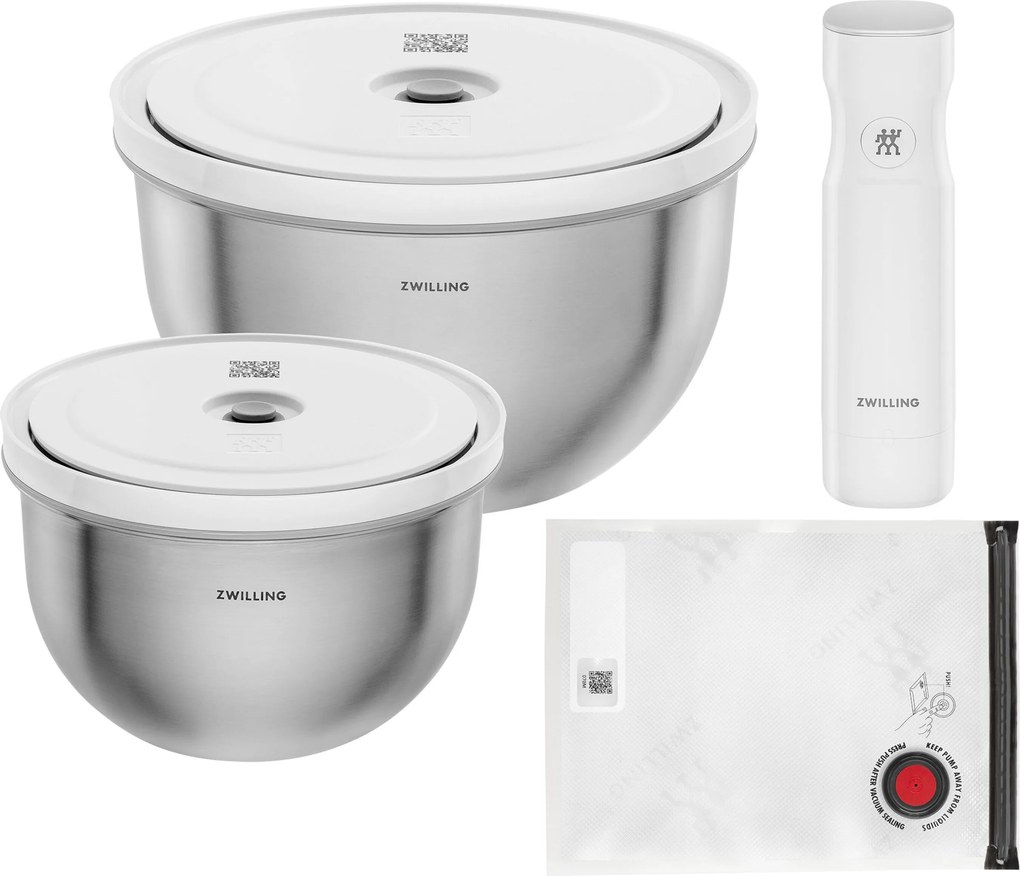 ZWILLING FRESH &amp; SAVE Bowls Vacuümkommen startset, roestvrijstaal - FRESH &amp; SAVE Bowls - ZWILLING