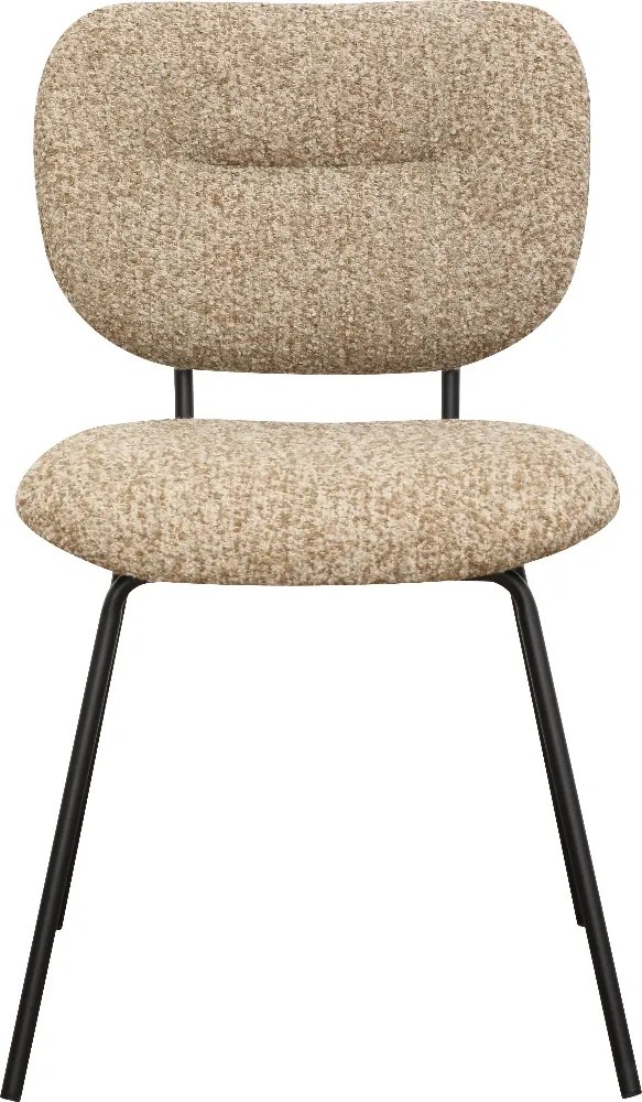 Moderne Eetkamerstoel Beige Boucle