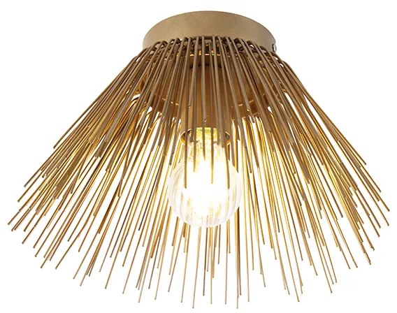 Art Deco plafondlamp goud met lichteffect - Broom