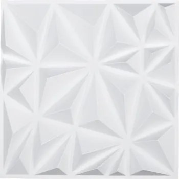 VEVOR 3D Wandpanelen Set van 33, 30x30 cm PVC Modern Minimalistisch Wandbekleding, 2,97 m² Dekking, Wanddecoratie, Interieurontwerp voor Plafond, Slaapkamer, Woonkamer en Speelkamer, Mat Wit