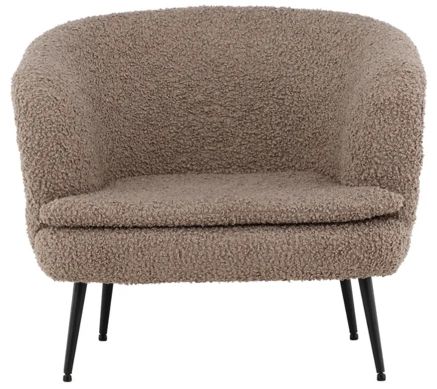 Bruine Teddy Fauteuil Zwarte Poten