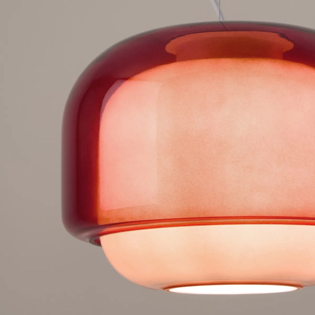 Hanglamp van gekleurd glas Ø30,5 cm, KINOKO
