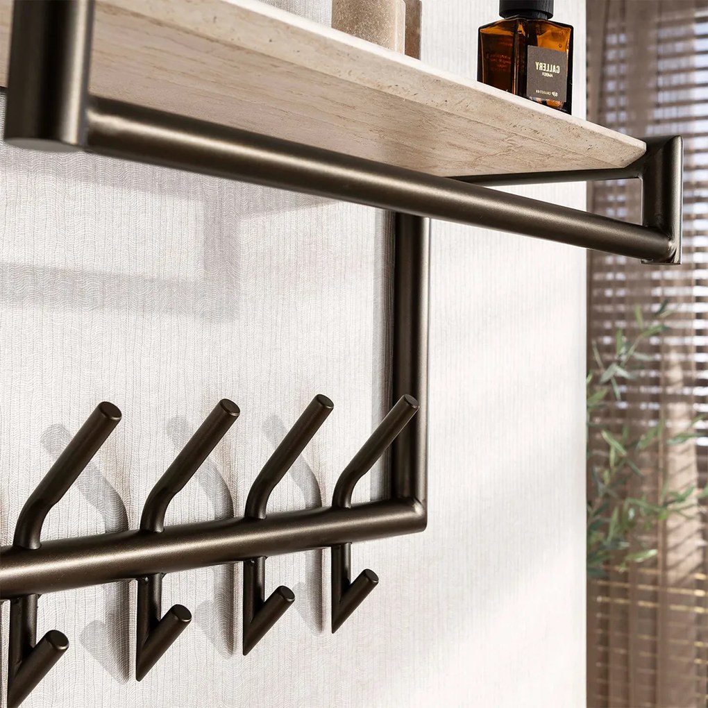 Kapstok Met Hoedenplank En 5 Haken