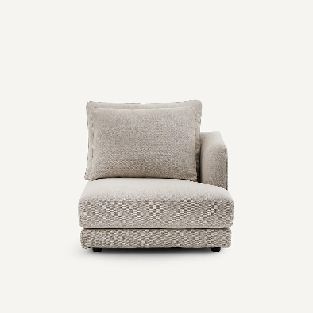 Halve bank rechts, modulair, in tweed, TIBERIO