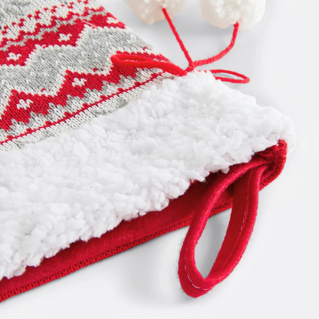 Decoratieve kerstsok met print, CASPAR