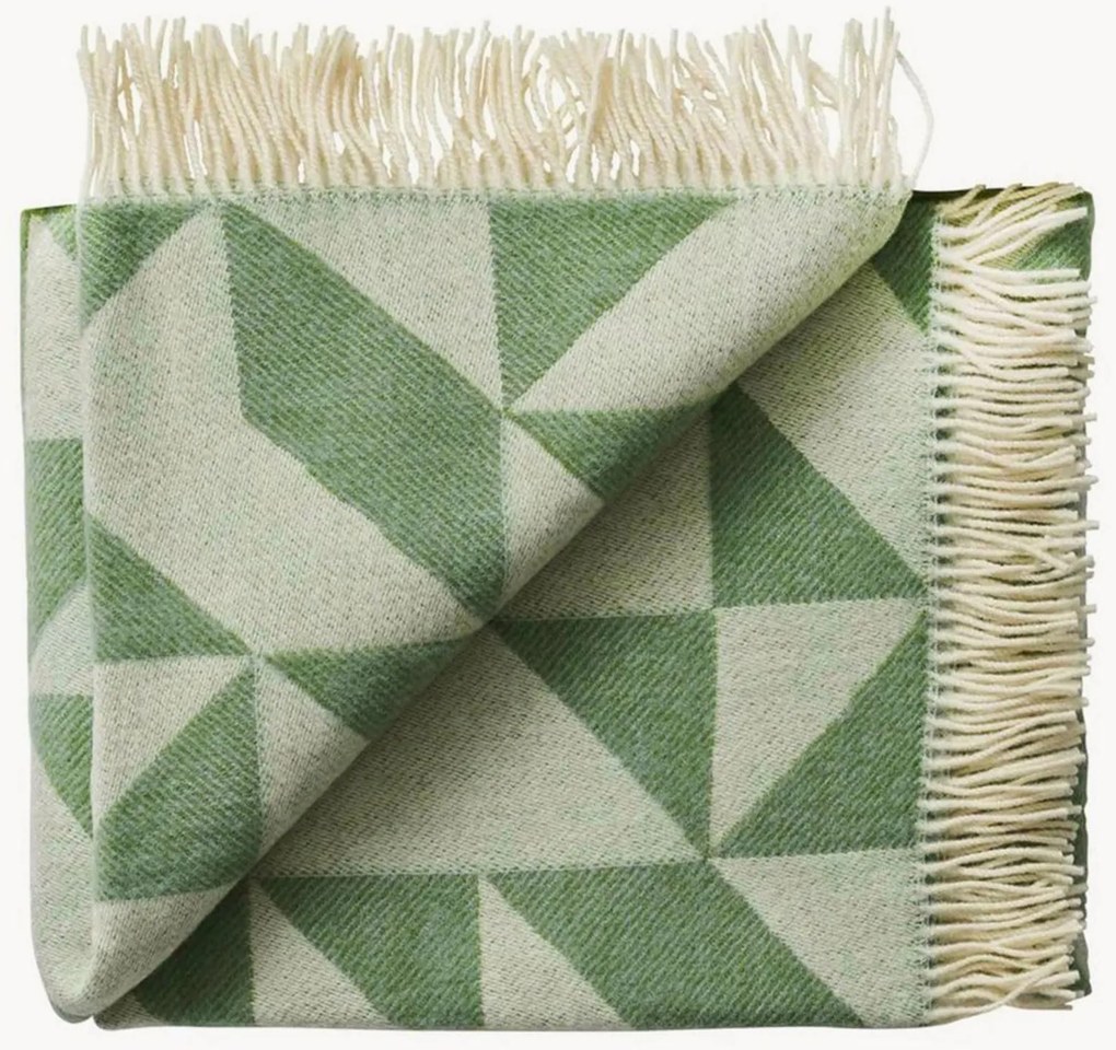Wollen plaid Twist met franjes