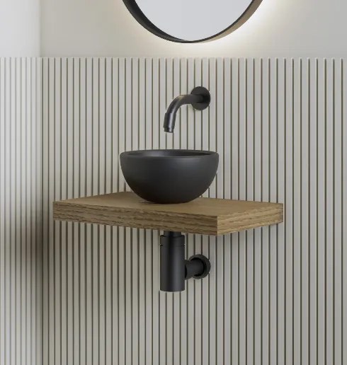 Gliss Design Leto fonteinplank 40x25cm castle brown