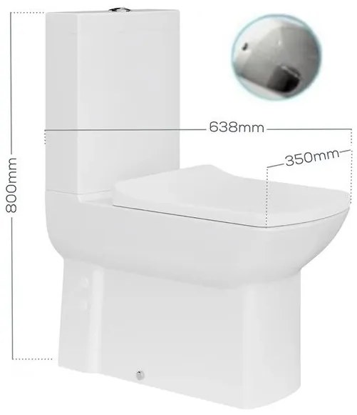 Kerra Lara staande douche wc met zitting wit