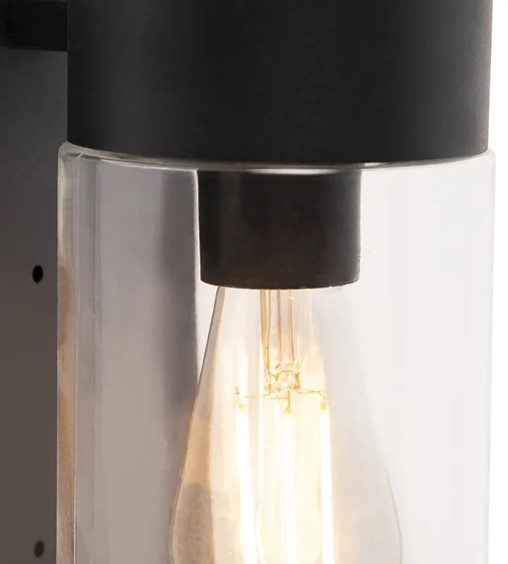 Moderne buitenwandlamp RVS zwart IP44 - Jarra Modern E27 IP44 Buitenverlichting cilinder / rond