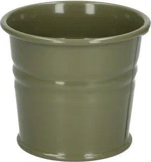 Bloempot, zink, olijfgroen,Ø7 cm