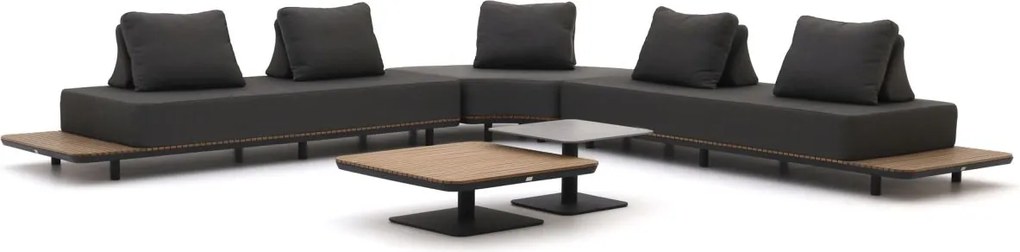 + 15% kassakorting | Hoek loungeset Bellagio  | 5 personen | Loungeset Grijs | Hoekbank Aluminium | Kees Smit Tuinmeubelen