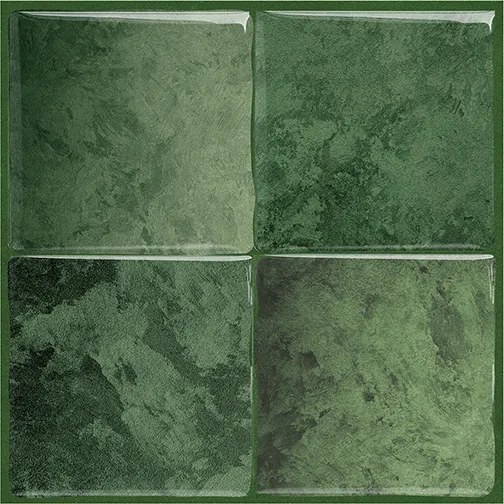 Tegelsticker Vierkant Groen - 23 cm x 23 cm x 0.11 cm | 0.07 kg | Paneli zelfklevende steenstrips