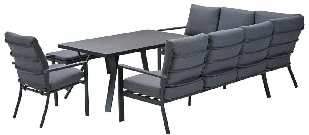 Garden Impressions Senja lounge dining set 5-delig links incl. stoel - mystic grijs
