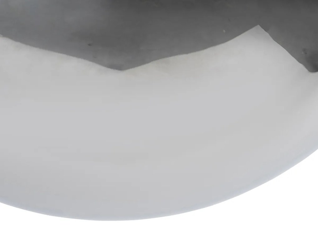 Smart hanglamp zwart met smoke glas 30 cm incl. Wifi ST64 - Pallon