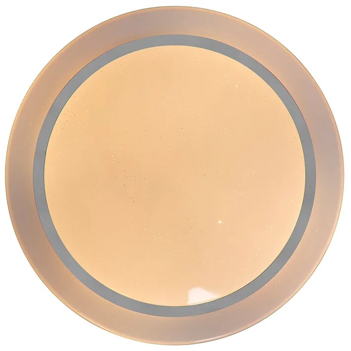 Smart plafondlamp wit 48 cm incl. LED en dimmer RGB - Jochem