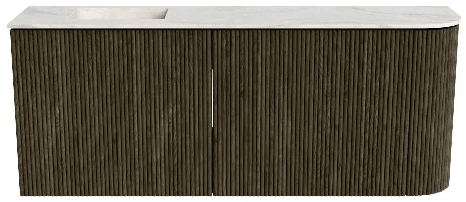 Mondiaz Joya DLux 100cm toiletmeubel ronding rechts shadow met wastafel faye links 1 kraangat ostra