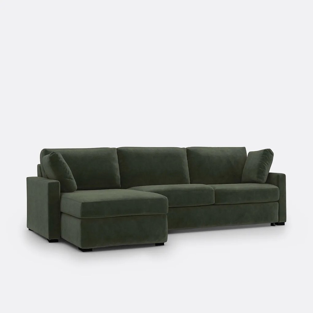 Hoekbank, omvormbaar, 4-zits, fluweel, Comfort Bultex®, TIMOR