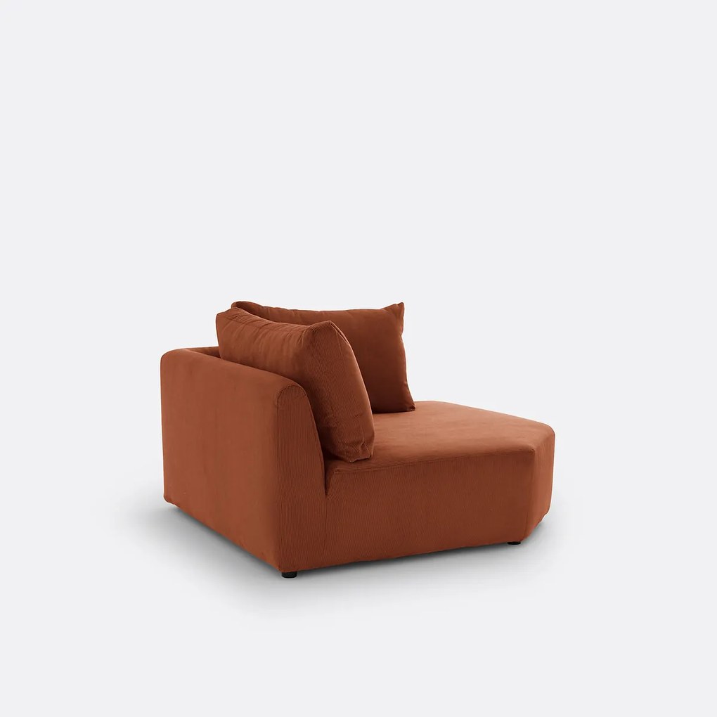 Moduleerbare hoekbank ribfluweel, Monica