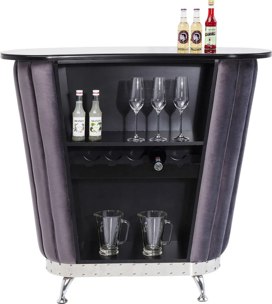 Huisbar Fluweel Grijs - 120 X 48cm.