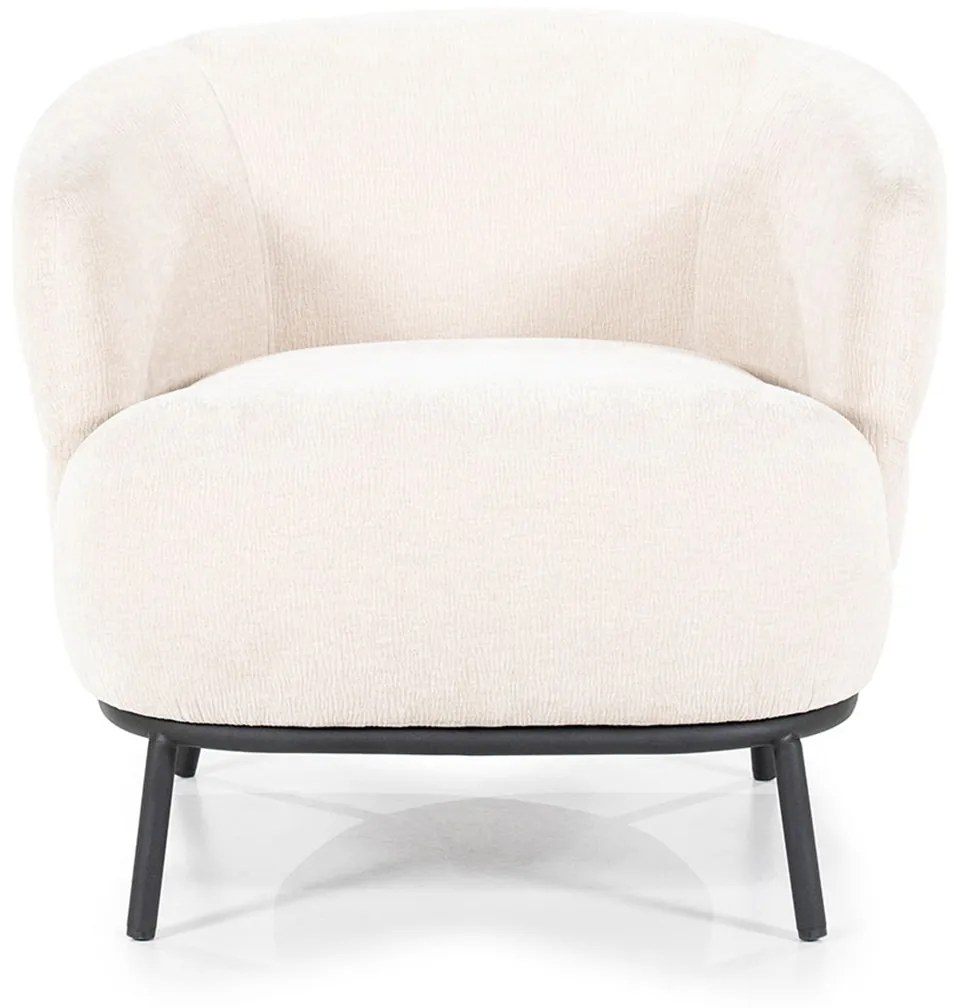 Eleonora David Zachte Fauteuil Beige Met Ronde Rug