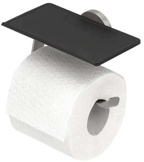 Tiger Noon Toiletrolhouder - zonder klep - met planchet - geborsteld RVS 4008911321111