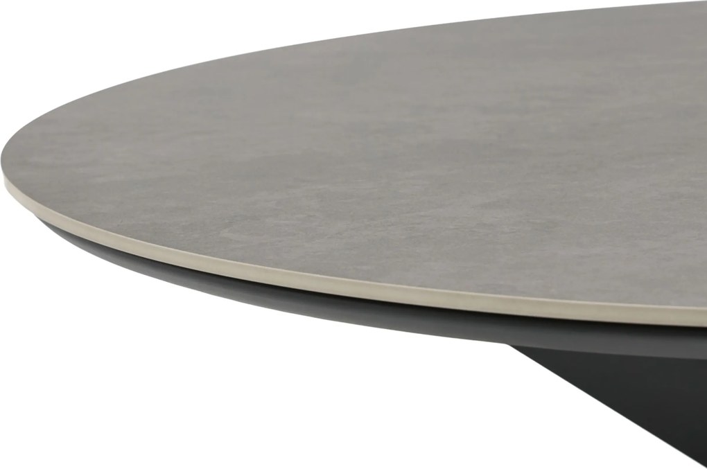 Tuinset Ronde Tuintafel 6 personen 150 cm Kunststof Grijs Domani Furniture Alba/Xento