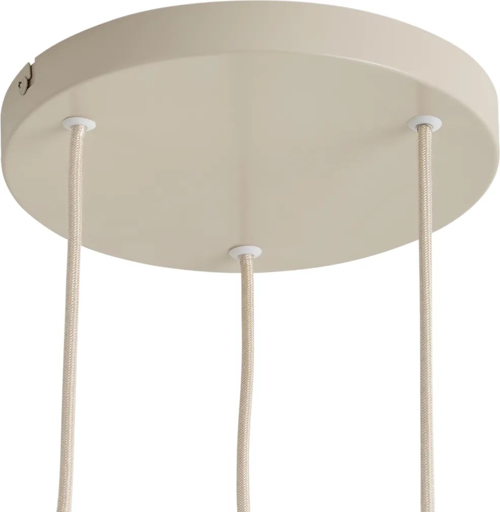 Moderne hanglamp beige met ronde kap 3-lichts - Concerto