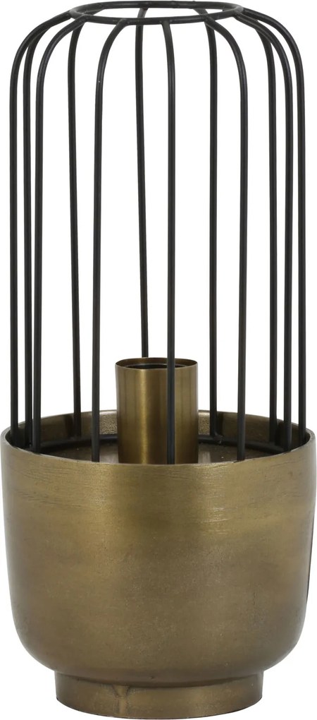Tafellamp CORRADO - Mat Zwart + Antiek-brons