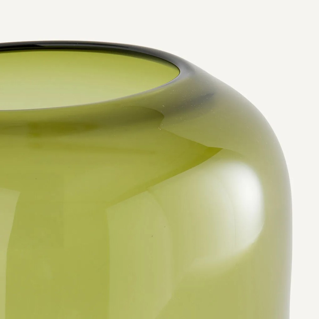 Mondgeblazen vaas van getint glas, Sopio