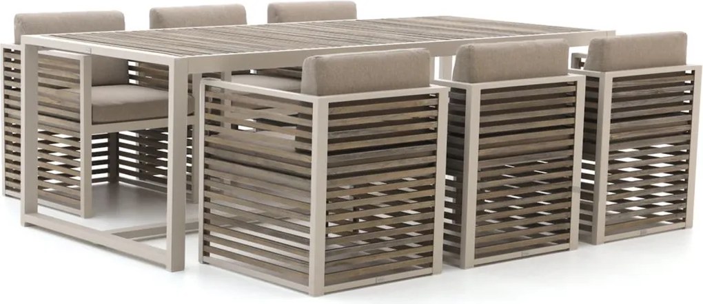 Diningset Bellagio  | 6 personen | Tuinset teakhout | 7-delig | Kees Smit Tuinmeubelen